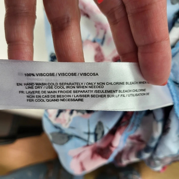 BAND OF GYPSIES Women's Size Medium Floral Side Tie Open Back with tie Dress NEW - Picture 10 of 13